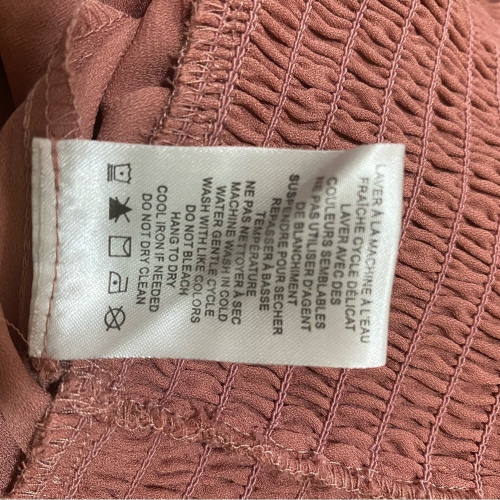 Joie Mauve Lace V-Neck Blouse - Picture 6 of 6
